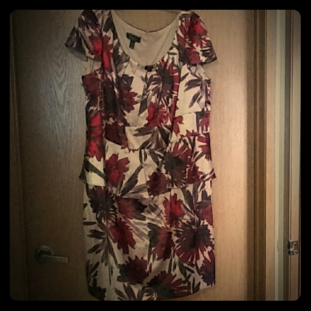 Fall floral peplum dress